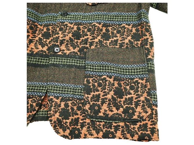 Autre Marque Engineered Garments Loiter Jacket Chaqueta de jacquard floral étnico Negro - vista 5