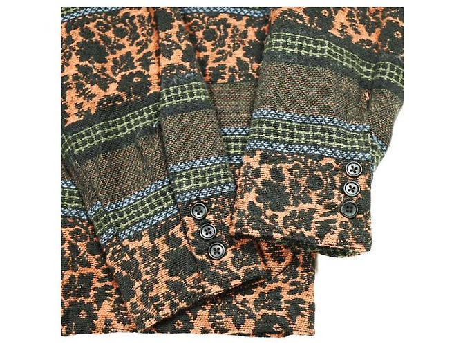 Autre Marque Engineered Garments Loiter Jacket Chaqueta de jacquard floral étnico Negro - vista 6