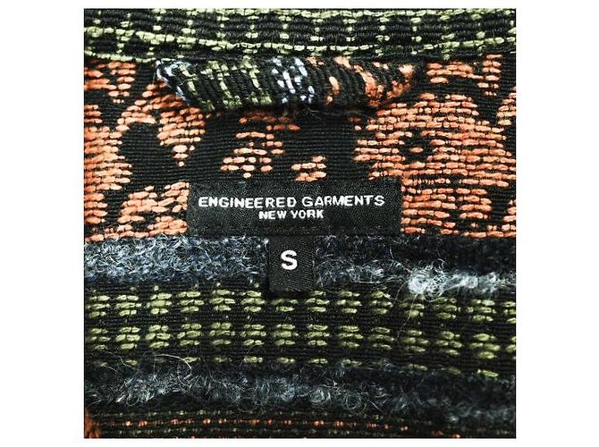 Autre Marque Engineered Garments Loiter Jacket Chaqueta de jacquard floral étnico Negro - vista 7