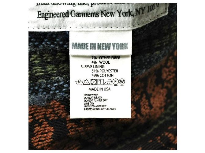 Autre Marque Engineered Garments Loiter Jacket Chaqueta de jacquard floral étnico Negro - vista 8