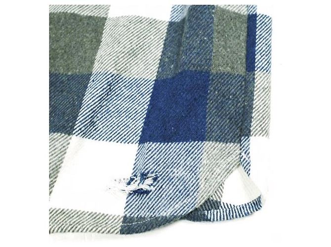 Autre Marque Danke Schon FLANNEL DAMAGE SHIRTS BLOCK Camisa de Poliéster Algodón Rayón Azul - vista 6