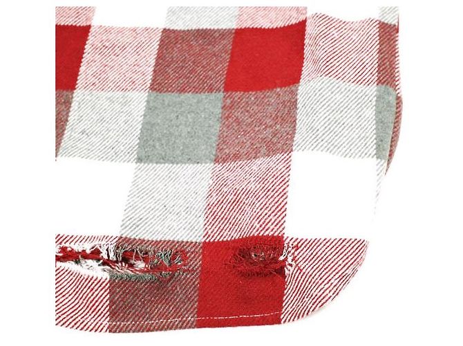 Autre Marque Danke Schon FLANNEL DAMAGE SHIRTS BLOCK Chemise à manches longues mélangée Rouge - vue 6