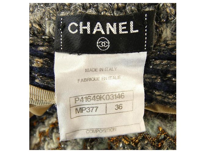 Abito Chanel Marrone Blu Beige Arancione Blu navy - vista 4