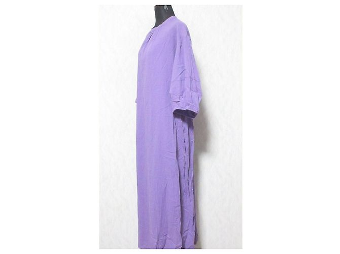 Autre Marque Vestido de algodón fruncido BEAUTY&YOUTH Púrpura - vista 3
