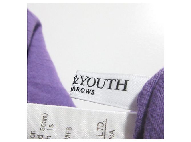 Autre Marque Vestido de algodón fruncido BEAUTY&YOUTH Púrpura - vista 6