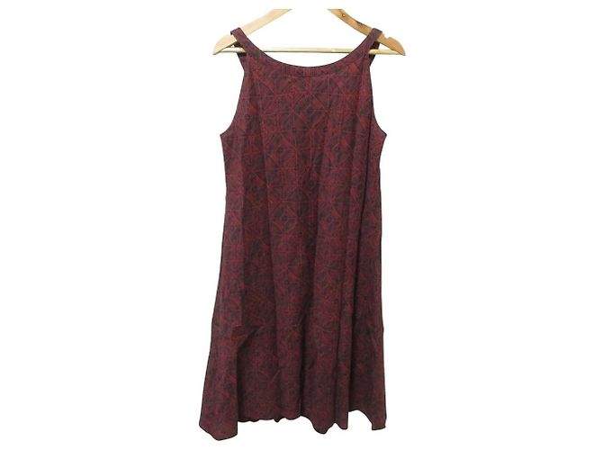 Autre Marque Vestido de mezcla de lino Jocomomola Negro Roja - vista 2