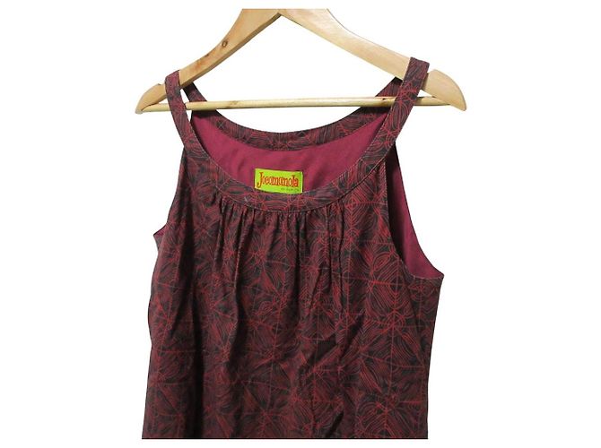 Autre Marque Vestido de mezcla de lino Jocomomola Negro Roja - vista 4