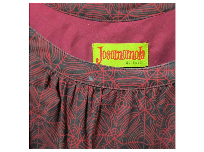Autre Marque Vestido de mezcla de lino Jocomomola Negro Roja - vista 5