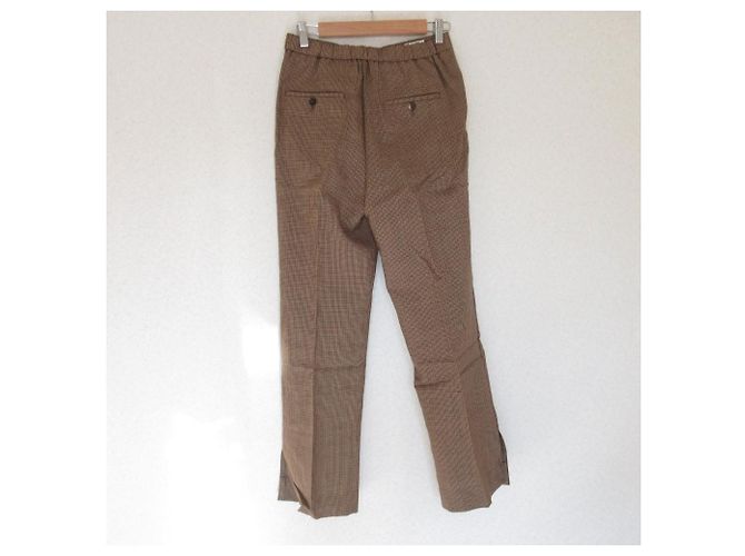 Autre Marque COUTURE D'ADAM GUNCLUB CHECK SLIT PANTS Braun Kamel - Ansicht 2