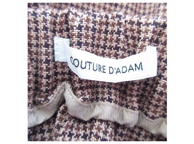 Autre Marque COUTURE D'ADAM GUNCLUB CHECK SLIT PANTS Braun Kamel - Ansicht 5