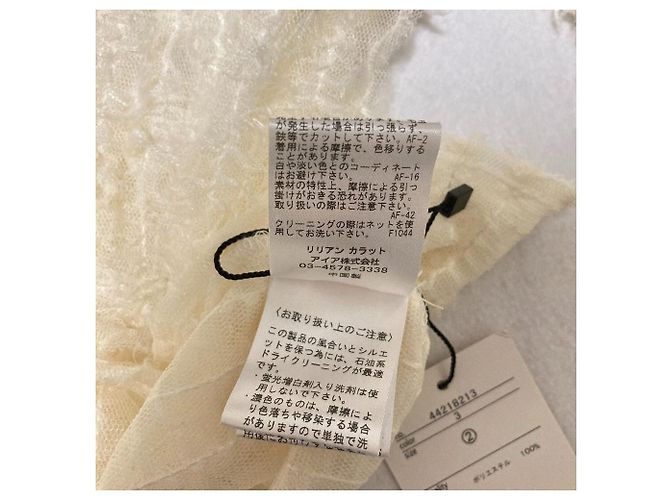 Autre Marque Blusa trasparente con lacci Lillian Carat Bianco - vista 5