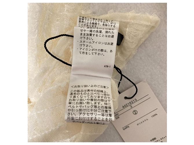 Autre Marque Blusa trasparente con lacci Lillian Carat Bianco - vista 6
