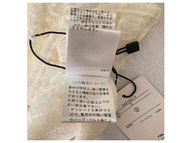 Autre Marque Blusa trasparente con lacci Lillian Carat Bianco - vista 7