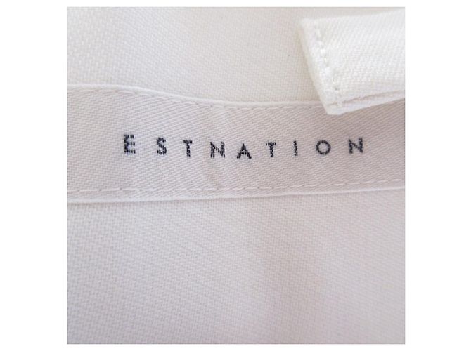 Autre Marque Pantaloni ESTNATION con bretelle e regolatori laterali Bianco Bianco sporco - vista 8