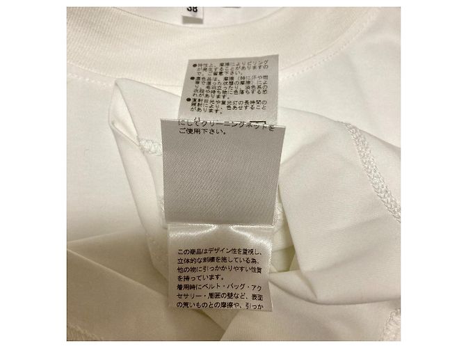 LANVIN en Bleu Wide Short Cutsew Bianco - vista 5