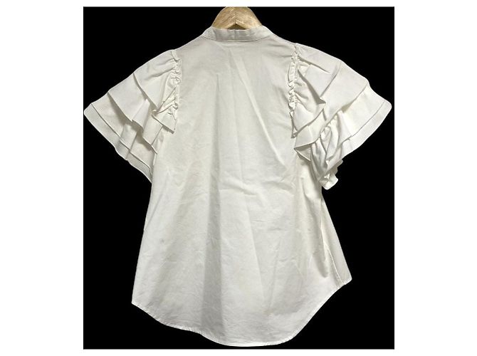Autre Marque Camisa HIAND com mangas flare em camadas Branco - vista 2