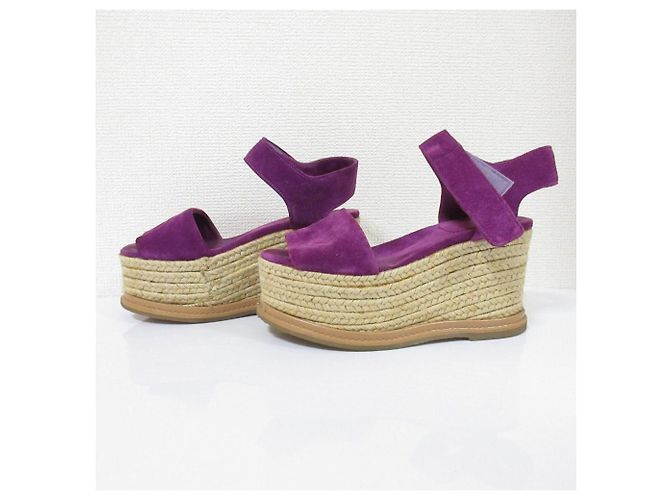 Autre Marque Sandali con platform in camoscio PIPPICHIC Porpora - vista 3