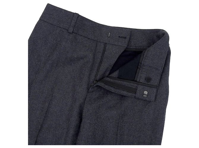 Yves Saint Laurent Pantalones de lana Saint Laurent Paris Castaño - vista 3