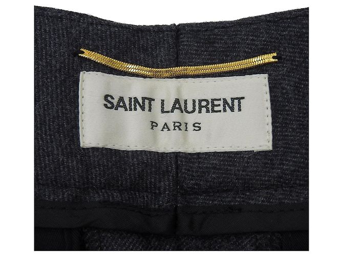 Yves Saint Laurent Pantalones de lana Saint Laurent Paris Castaño - vista 5