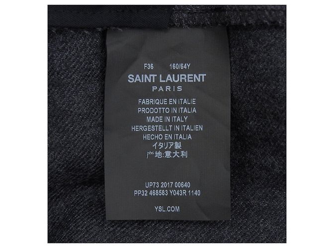 Yves Saint Laurent Pantalones de lana Saint Laurent Paris Castaño - vista 6