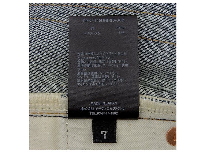 Autre Marque MINEDENIM Pantalones de denim de algodón S.Slim STR 5 Pocket Azul - vista 9
