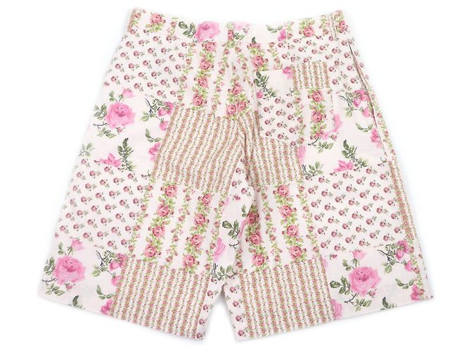 Autre Marque Pantaloncini in cotone Dior con stampa floreale rosa - vista 2