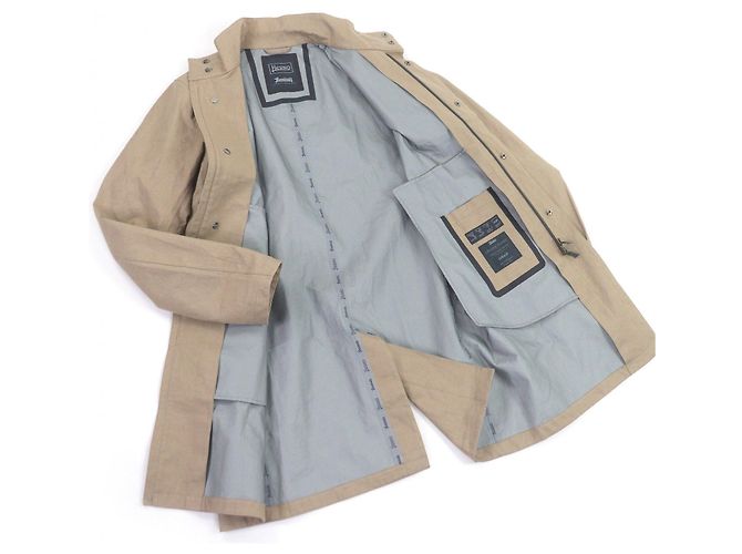 Autre Marque Cappotto Herno Laminar 100% Linen Beige - vista 3