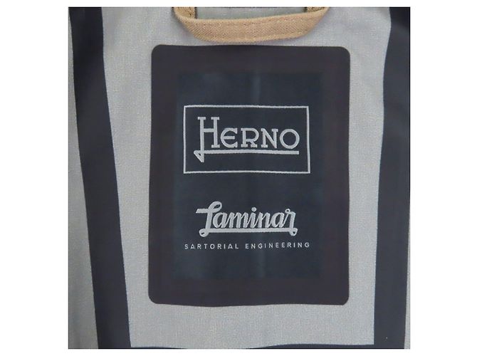 Autre Marque Cappotto Herno Laminar 100% Linen Beige - vista 6