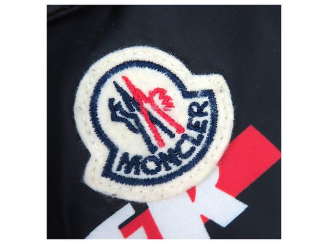 Casaco de Penas de Nylon Moncler WILSON Preto Vermelho Azul - vista 5