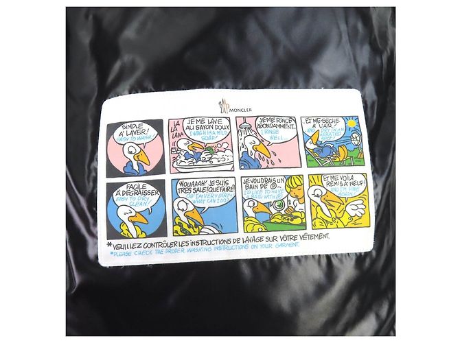 Casaco de Penas de Nylon Moncler WILSON Preto Vermelho Azul - vista 8