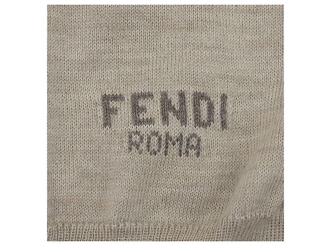 Fendi Kleid aus Nerz-Wolle Beige - Ansicht 4