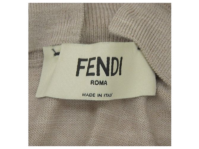 Fendi Kleid aus Nerz-Wolle Beige - Ansicht 5