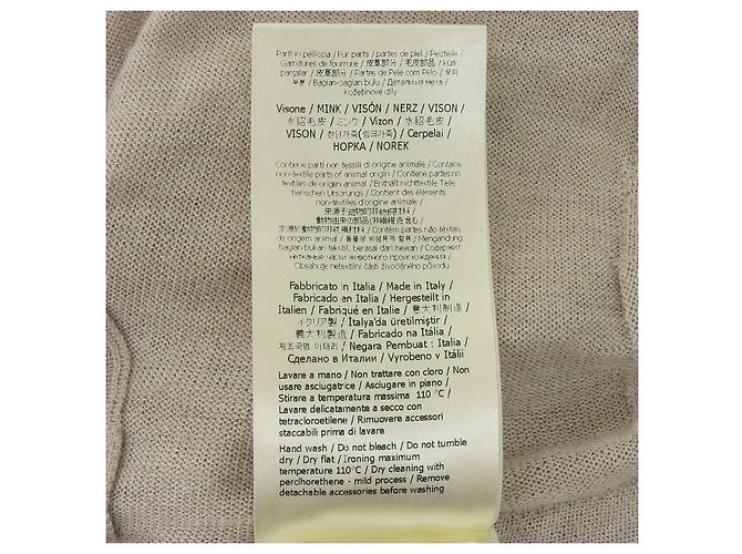 Fendi Kleid aus Nerz-Wolle Beige - Ansicht 7