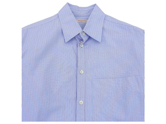 Camisa de algodão de manga comprida Valentino Azul Azul claro - vista 3