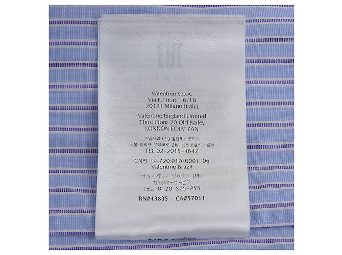 Camisa de algodão de manga comprida Valentino Azul Azul claro - vista 8