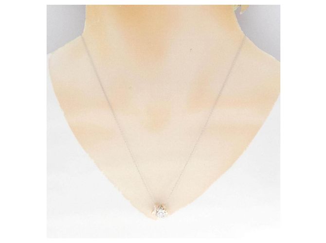 Autre Marque Collana a fiori in oro bianco e oro rosa Au750 con diamanti D'oro - vista 6