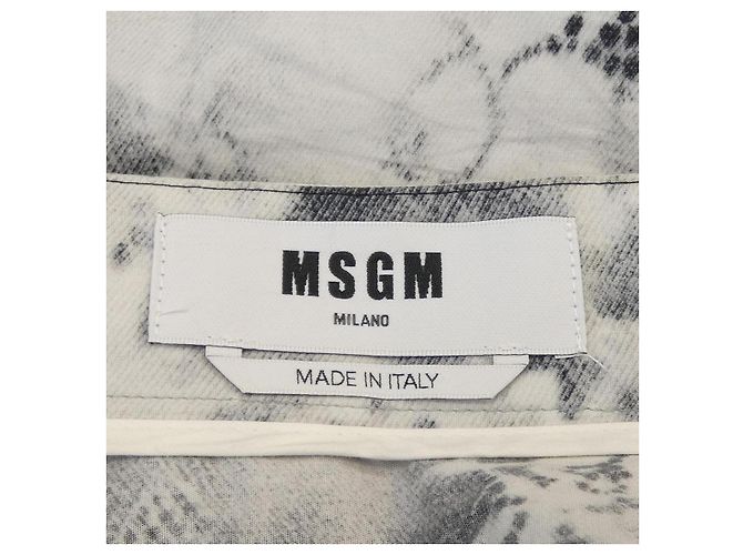 Autre Marque Falda MSGM Blanco Azul Azul marino - vista 4