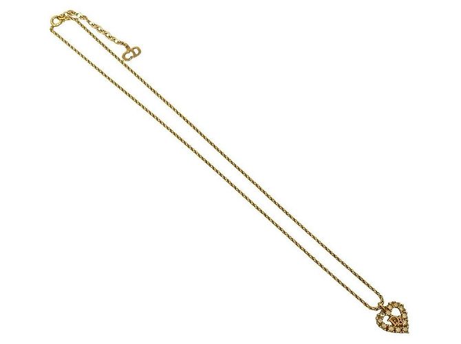 Autre Marque Collana Christian Dior Cuore Strass D'oro - vista 4
