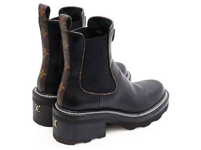 Louis Vuitton LV Bobourg Line Lederstiefel Schwarz - Ansicht 14