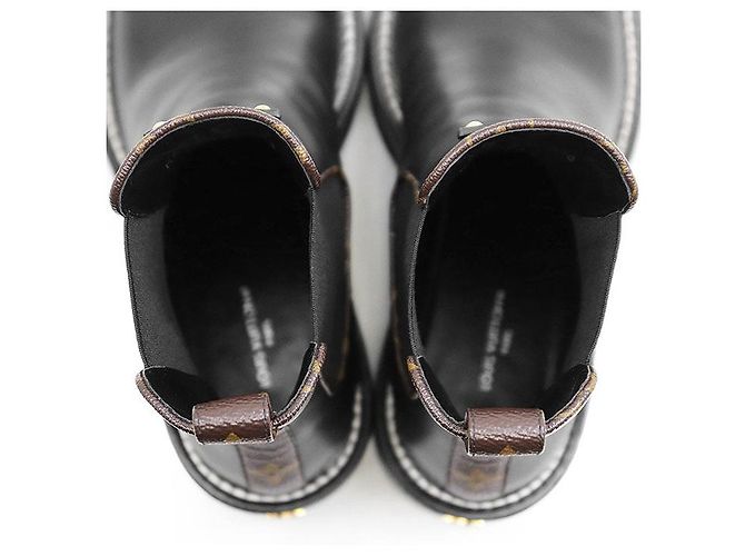 Louis Vuitton LV Bobourg Line Lederstiefel Schwarz - Ansicht 8