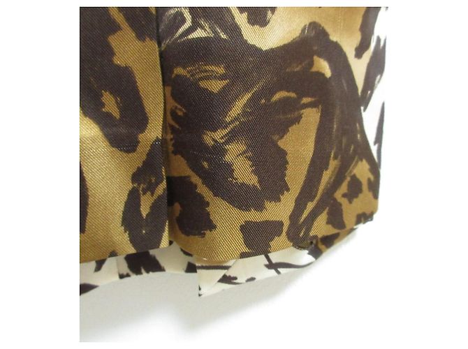 Abito plissé leopardato Louis Vuitton Marrone - vista 14