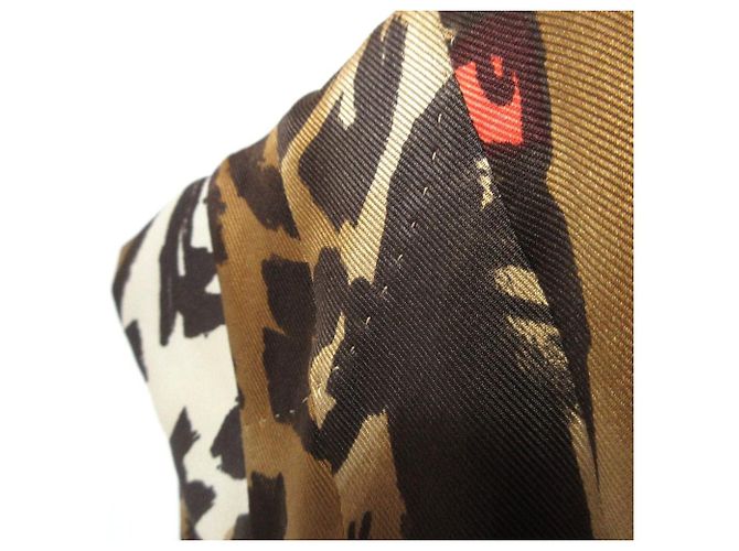 Abito plissé leopardato Louis Vuitton Marrone - vista 3