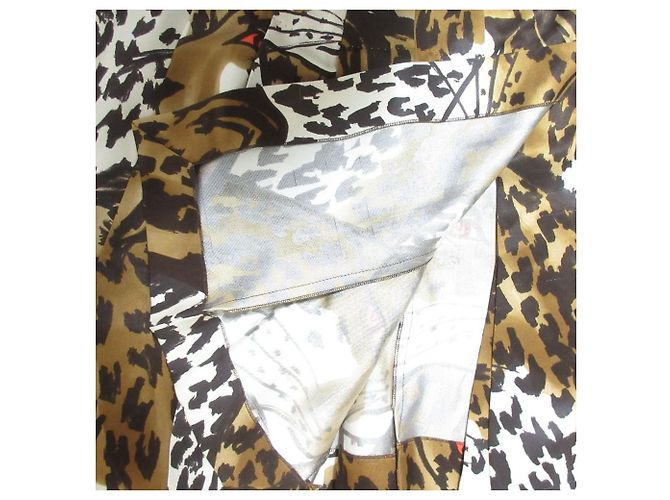 Abito plissé leopardato Louis Vuitton Marrone - vista 6