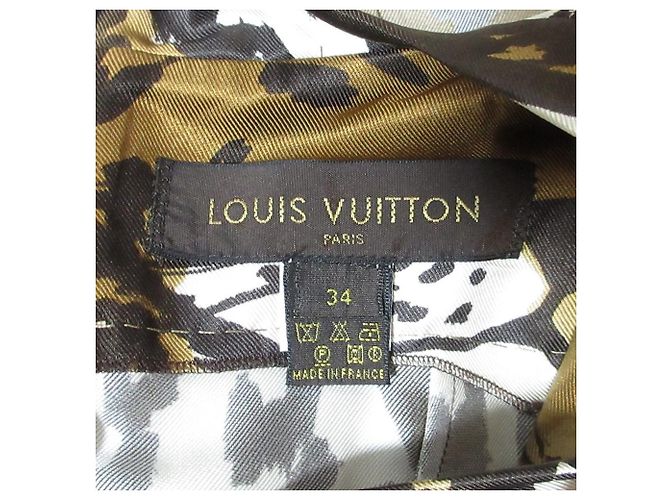 Abito plissé leopardato Louis Vuitton Marrone - vista 8