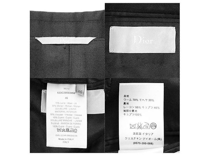 Chaqueta Dior Homme de lana y mohair Negro - vista 10