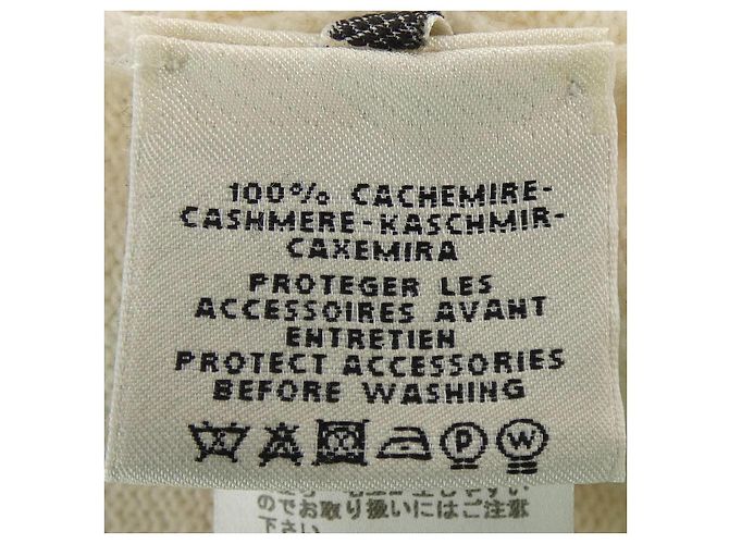 Vestido Hermès 100% Cachemira 36 Blanco - vista 3