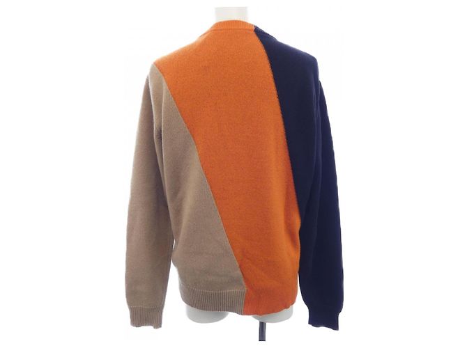Maglia in misto cashmere Versace Nero Beige Arancione - vista 2