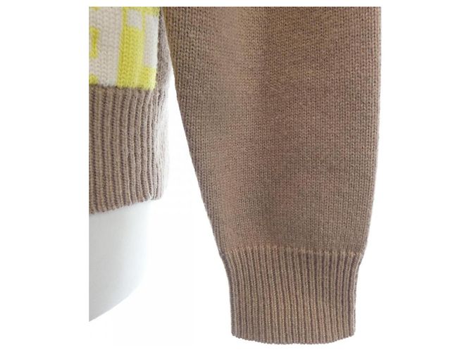 Maglia in misto cashmere Versace Nero Beige Arancione - vista 6