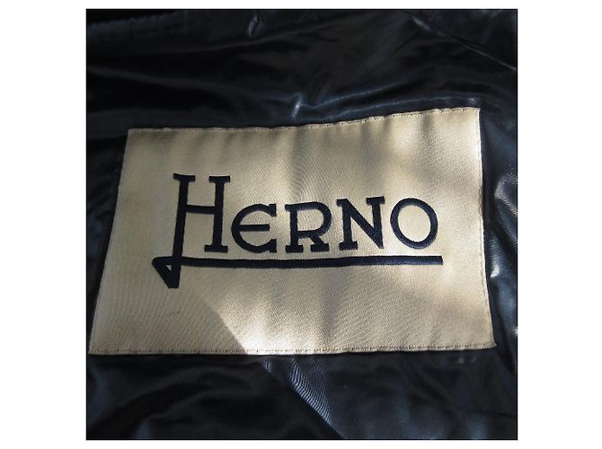 Autre Marque Herno Wool Layered Down Coat Blue Navy blue - view 10