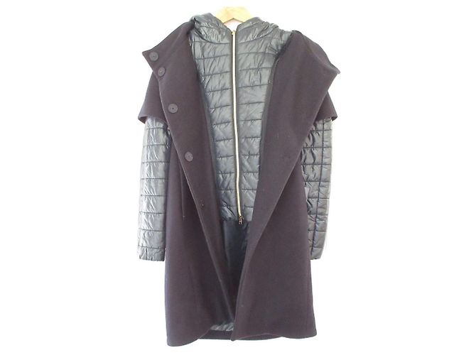 Autre Marque Herno Wool Layered Down Coat Blue Navy blue - view 5